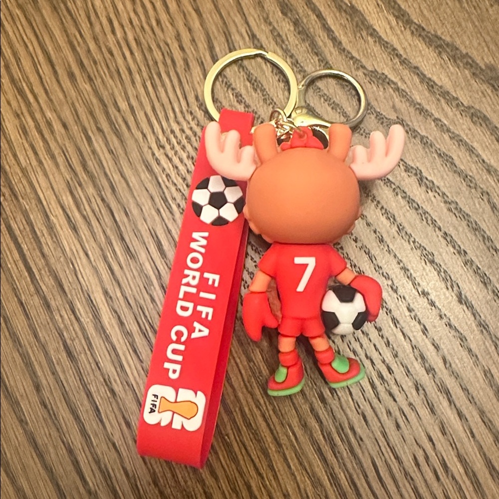 FIFA World Cup Maple the Moose (Canada) Mascot keychain - Picture 2 of 2